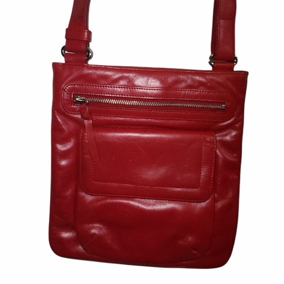 Red Leather Crossbody - Picture 2 of 3